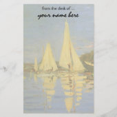 クロード・モネ著アルジャントゥーユのレガッタ 便箋 (正面)