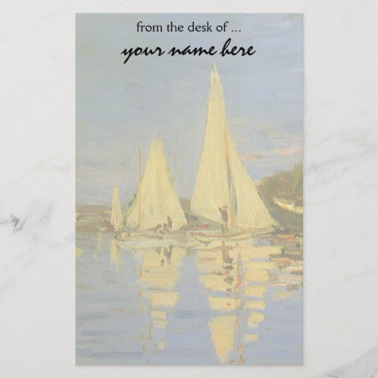 クロード・モネ著アルジャントゥーユのレガッタ 便箋 (正面)