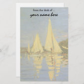 クロード・モネ著アルジャントゥーユのレガッタ 便箋 (正面/裏面)