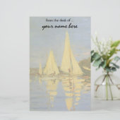 クロード・モネ著アルジャントゥーユのレガッタ 便箋 (スタンド正面)