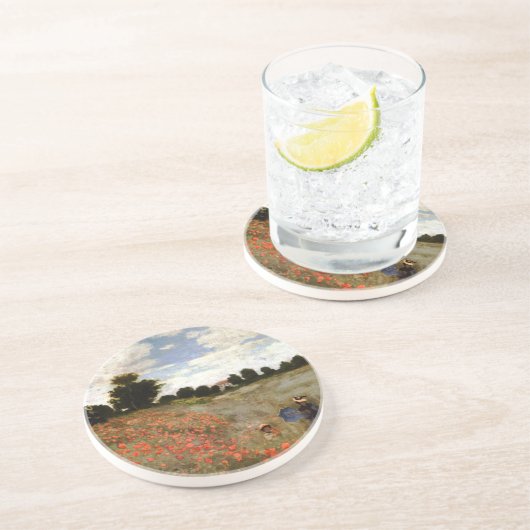 クロード・モネ著アルジャントゥーユの近くのケシ分野 コースター (側面)