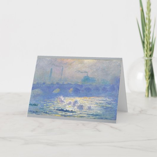 クロード・モネ著ウォータールー橋 カード (正面)