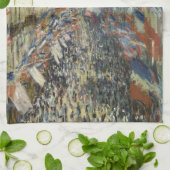 クロード・モネ著パリの通りMontorgueil キッチンタオル (折り畳み)