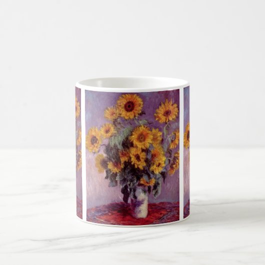 クロード・モネ著ヒマワリ コーヒーマグカップ (中央)