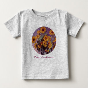 クロード・モネ著ヒマワリ ベビーTシャツ