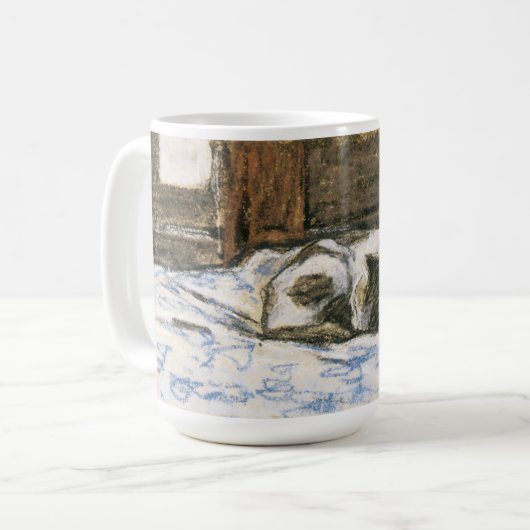 クロード・モネ著ベッドで眠っている猫 コーヒーマグカップ (正面左)