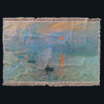 クロード・モネ著印象の日の出 スローブランケット<br><div class="desc">クロード・モネ著印象の日の出。
より興味深いデザインおよびより多くの色の選択のための私の店を訪問して下さい。
=> zazzle.com/iwheels*</div>