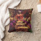 クロード・モネ著庭道 クッション (ブランケット)