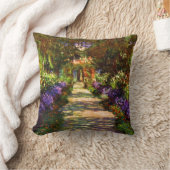 クロード・モネ著庭道 クッション (ブランケット)