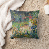 クロード・モネ著庭 クッション (ブランケット)