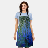 クロード・モネ – しだれ柳のある睡蓮 エプロン (着用した状態)