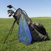 クロード・モネ – しだれ柳のある睡蓮 ゴルフタオル (グリーン)