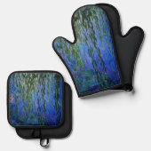 クロード・モネ – しだれ柳のある睡蓮 鍋つかみ&鍋敷きセット (正面/裏面)