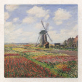 クロード・モネ|のチューリップ分野のRijnsburgの風車 ガラスコースター (正面)