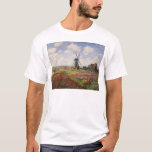 クロード・モネ|のチューリップ分野のRijnsburgの風車 Tシャツ<br><div class="desc">Rijnsburgの風車が付いているチューリップ分野、クロード・モネ|の芸術の位置によって1886% pipe%: 、パリd'Orsay、Museeフランス|のフランスのな芸術家|のイメージのコレクション数: XIR37019</div>