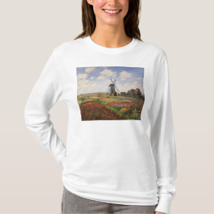 クロード・モネ のチューリップ分野のRijnsburgの風車 Tシャツ