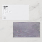 クロード・モネ|の淡色の《植物》スイレン 名刺 (正面/裏面)