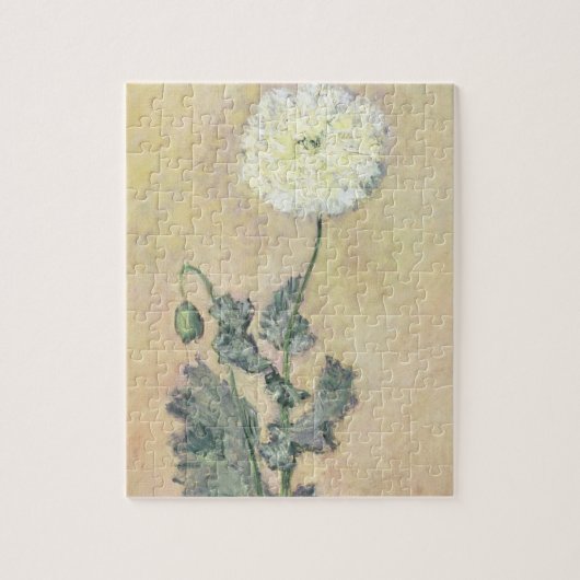 クロード・モネ|の白いケシ1883年 ジグソーパズル (縦)