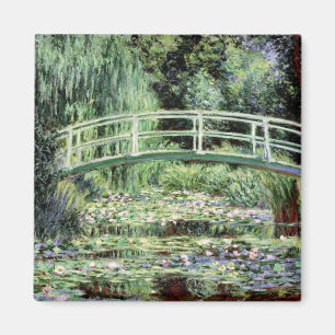 クロード・モネ の白の《植物》スイレン1899年 マグネット