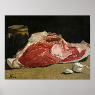 クロード・モネ の静物画、肉の接合箇所 ポスター