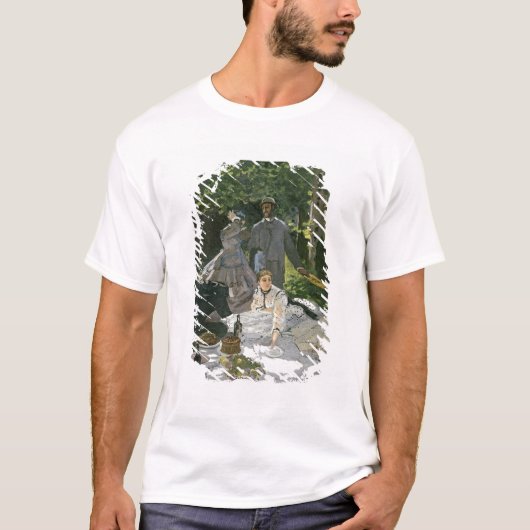 クロード・モネ|のDejeunerのsurのl'Herbe、Chailly Tシャツ (正面)