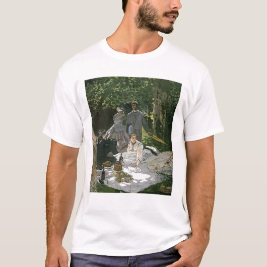 クロード・モネ|のDejeunerのsurのl'Herbe、Chailly Tシャツ (正面)
