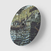 クロード・モネ|のLa Grenouillere ラウンド壁時計 (傾斜)