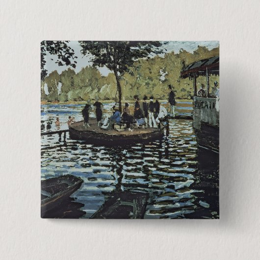 クロード・モネ|のLa Grenouillere 缶バッジ (正面)
