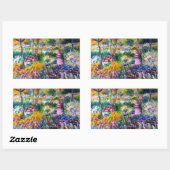 クロード・モネ：アイリスガーデンby Giverny 長方形シール (シート)