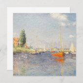 クロード・モネ。アルジェンティーユ赤いボート (正面/裏面)