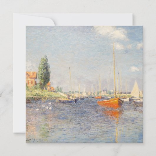 クロード・モネ。アルジェンティーユ赤いボート (正面)