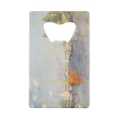 クロード・モネ。アルジェンティーユ赤いボート クレジットカード栓抜き (裏面)