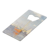 クロード・モネ。アルジェンティーユ赤いボート クレジットカード栓抜き (正面アングル)