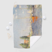 クロード・モネ。アルジェンティーユ赤いボート ゴルフタオル (インサイチュ)