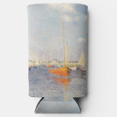 クロード・モネ。アルジェンティーユ赤いボート スリム缶クーラー (正面)
