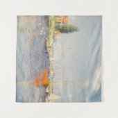 クロード・モネ。アルジェンティーユ赤いボート タペストリー (正面(横))