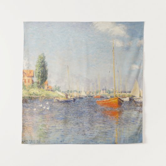 クロード・モネ。アルジェンティーユ赤いボート タペストリー (正面)