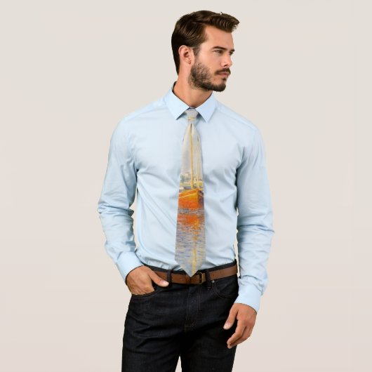 クロード・モネ。アルジェンティーユ赤いボート ネクタイ (インサイチュ)