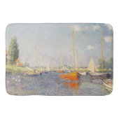 クロード・モネ。アルジェンティーユ赤いボート バスマット (正面)