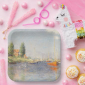 クロード・モネ。アルジェンティーユ赤いボート ペーパープレート (パーティー)