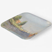 クロード・モネ。アルジェンティーユ赤いボート ペーパープレート (傾斜あり)