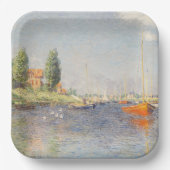 クロード・モネ。アルジェンティーユ赤いボート ペーパープレート (正面)