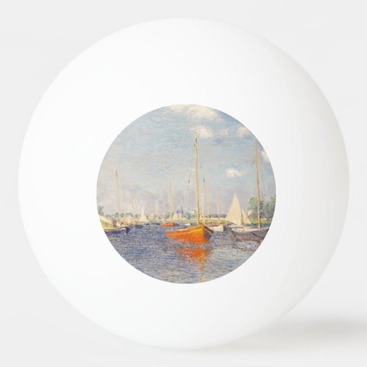 クロード・モネ。アルジェンティーユ赤いボート 卓球ボール (正面)