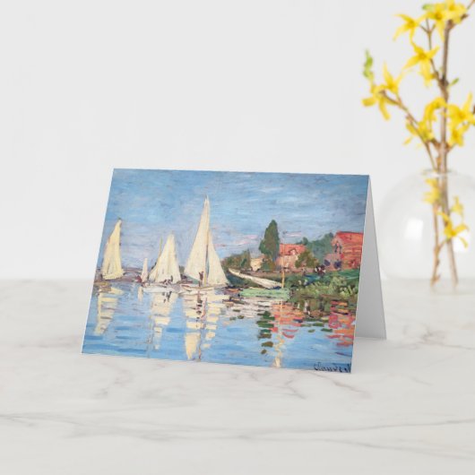 クロード・モネ – アルジェンテウイルのレガタス カード (黄色い花)