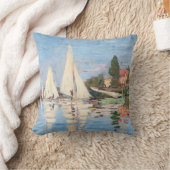 クロード・モネ – アルジェンテウイルのレガタス クッション (ブランケット)