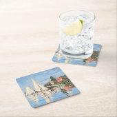 クロード・モネ – アルジェンテウイルのレガタス スクエアペーパーコースター (インサイチュ)