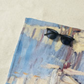 クロード・モネ – アルジェンテウイルのレガタス ビーチタオル (インサイチュ)