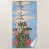クロード・モネ – アルジェンテウイルのレガタス ビーチタオル (正面)