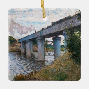 クロード・モネ – アルジェンテウイルの鉄道橋 セラミックオーナメント