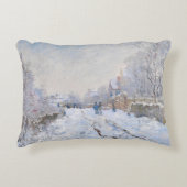 クロード・モネ – アルジェンテウイルの雪景色 アクセントクッション (正面)